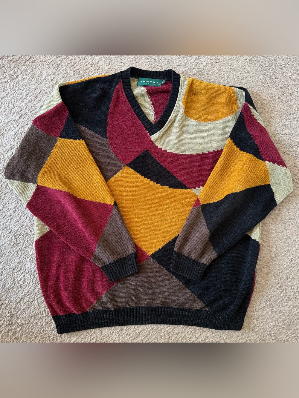 Vintage Tundra Multicolor Knit Pullover Cosby Sweater